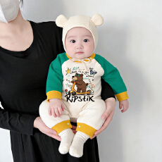 批发[黛琳芬]59码-90码A类纯棉儿童男女包新生儿哈衣连体家居服176