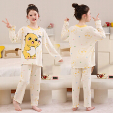 批发[黛琳芬]8码-L码仿棉卡通<b class='q'>儿童</b>睡衣薄款印花卡通男女童装家居服178