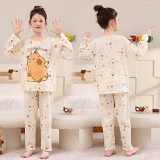 批发[黛琳芬]8码-L码仿棉卡通<b class='q'>儿童</b>睡衣薄款印花卡通男女童装家居服178