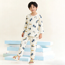 黛琳芬100码-160码32支纯棉卡通儿童睡衣款印花男女童家居服190