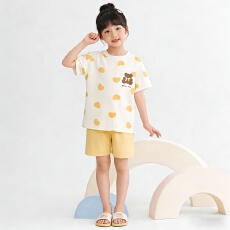 批发[黛琳芬]100码-160码A类纯棉短袖短裤儿童睡衣男女童家居服