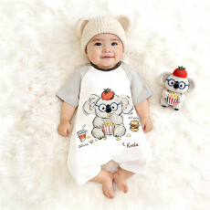 黛琳芬59码-90码A类哈衣纯棉连体儿童睡衣新生儿居服208