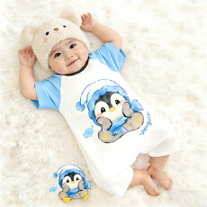 黛琳芬59码-90码A类哈衣纯棉连体儿童睡衣新生儿居服208