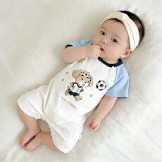 批发[黛琳芬]59-90码A类哈衣<b class='q'>纯棉</b>连体儿童<b class='q'>睡衣</b>夏季新生儿居服209