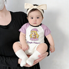 批发[黛琳芬]59-90码A类哈衣<b class='q'>纯棉</b>连体儿童<b class='q'>睡衣</b>夏季新生儿居服209