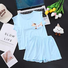 批发黛琳芬8码-24码莫代尔背心短裤儿童<b class='q'>睡衣</b><b class='q'>卡通</b>男女童家居服210