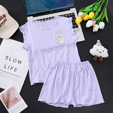 批发黛琳芬8码-24码莫代尔背心短裤儿童<b class='q'>睡衣</b><b class='q'>卡通</b>男女童家居服210