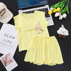 批发黛琳芬8码-24码莫代尔背心短裤儿童<b class='q'>睡衣</b><b class='q'>卡通</b>男女童家居服210