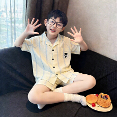 批发[黛琳芬]云朵棉儿童睡衣卡通夏天中大童12码-XL男女童家居服216