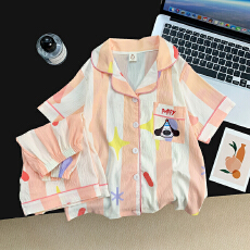 批发[黛琳芬]云朵棉儿童睡衣卡通夏天中大童12码-XL男女童家居服216