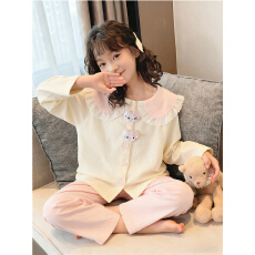 批发[黛琳芬]云朵棉儿童睡衣卡通薄款中大童10-22码女童家居服218