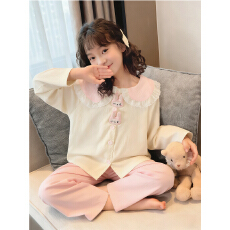 批发[黛琳芬]云朵棉儿童睡衣卡通薄款中大童10-22码女童家居服218