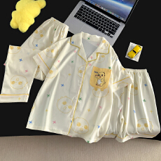 批发[黛琳芬]仿棉三件套儿童睡衣卡通中大童10码-L码男女童家居服216