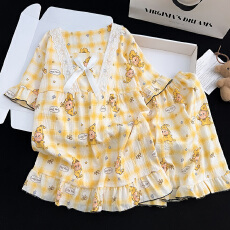 批发[黛琳芬]云朵棉儿童睡衣甜美薄款中大童10-XL码女童家居服219