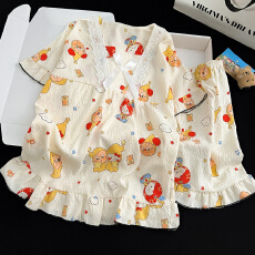 批发[黛琳芬]云朵棉儿童睡衣甜美薄款中大童10-XL码女童家居服219