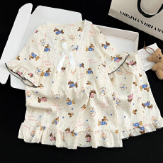 批发[黛琳芬]云朵棉儿童睡衣甜美薄款中大童10-XL码女童家居服219