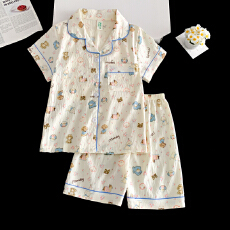 批发[黛琳芬]云朵棉儿童睡衣卡通薄款小中大童8码-L男女童家居服223