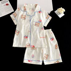批发[黛琳芬]云朵棉儿童睡衣卡通薄款小中大童8码-L男女童家居服223