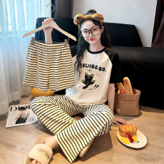 批发[黛琳芬]仿棉三件套儿童<b class='q'>睡衣</b>卡通中大童12码-XL男<b class='q'>女童</b>家居<b class='q'>服</b>216