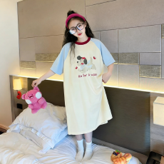 批发[黛琳芬]仿棉<b class='q'>女童</b>睡裙<b class='q'>儿童</b><b class='q'>睡衣</b>卡通中大童12码-XL可外穿家居服216