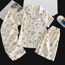 批发[黛琳芬]云朵棉三件套儿童<b class='q'>睡衣</b>卡通小中大童8-L男<b class='q'>女童</b>家居<b class='q'>服</b>225