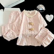 批发[黛琳芬]云朵棉三件套儿童<b class='q'>睡衣</b>卡通小中大童10码-XXL<b class='q'>女童</b>家居<b class='q'>服</b>