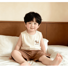 批发[黛琳芬]莱塞尔<b class='q'>儿童</b><b class='q'>睡衣</b>背心短裤卡通小中童90码-160码夏天家居服