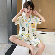 批发[黛琳芬]云朵棉儿童睡衣卡通小中童8码-18码夏天男女童家居服250