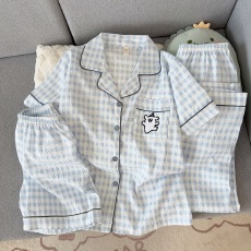 批发[黛琳芬]三件套云朵棉儿童睡衣卡通夏季小中童春夏季家居服254