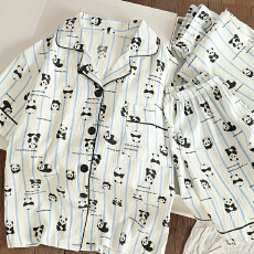 批发黛琳芬三件套云朵棉儿童睡衣卡通夏季小中童春夏季家居服254