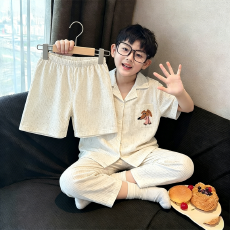 批发[黛琳芬]云朵棉三件套<b class='q'>儿童</b><b class='q'>睡衣</b>卡通中大童12码-XL男女童家居服256