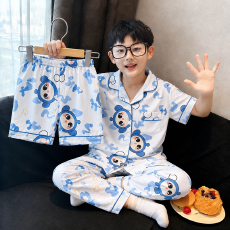 批发黛琳芬云朵棉三件套<b class='q'>儿童</b><b class='q'>睡衣</b>卡通中大童12码-XL男女童家居服256