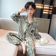 批发黛琳芬12-XL码13款仿棉长袖儿童睡衣春<b class='q'>秋</b>季印花男女童家居服274