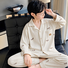 批发黛琳芬12-XL码13款仿棉长袖儿童睡衣春<b class='q'>秋</b>季印花男女童家居服274