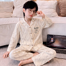 批发黛琳芬12-XL码13款仿棉长袖儿童睡衣春<b class='q'>秋</b>季印花男女童家居服274