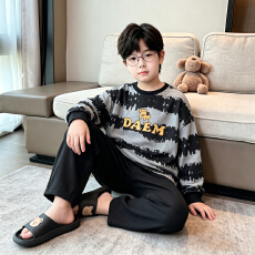 批发黛琳芬S-XL码德绒儿童睡衣卡通秋<b class='q'>冬</b>季保暖大码中大童家居服
