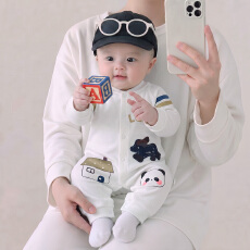 批发59-90码春秋冬季儿童<b class='q'>睡衣</b>婴童哈衣不倒绒直开哈衣外穿公仔款