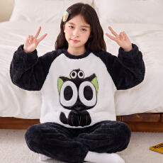 批发8-XXL码儿童睡衣提花绒加厚男<b class='q'>女</b>童<b class='q'>长</b><b class='q'>袖</b>长裤保暖家居服