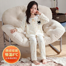 批发黛琳芬10-XXL码中大童半边绒连帽儿童睡袍男女袍套家居服
