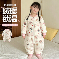 批发黛琳芬S-XL码三层夹棉面料里纯棉0-12度特厚男女童冬保暖连体服
