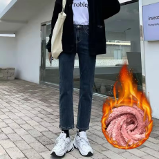 批发秋冬新款加厚保暖<b class='q'>牛仔</b>裤男士时尚休闲修身长裤<b class='q'>小脚裤</b>潮