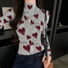 批发高档气质<b class='q'>韩版</b>女2025秋季洋气减龄长袖遮肚爱心款<b class='q'>运动</b>