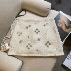 批发爆款亮片粗花呢小香风半身裙秋冬2025裙子新款大小姐气质显瘦短裙