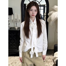 批发独特超好看白色衬衫女款2026新款秋<b class='q'>冬</b>衬衣内搭叠穿设计感长袖上衣