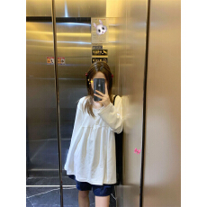 批发韩系巨好看纯欲风长袖娃娃裙女早秋氛围感蕾丝花边<b class='q'>连衣裙</b>慵懒上衣