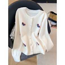 实拍设计高级感纽扣毛衣开衫女秋冬季新款宽松慵懒软糯百搭外套