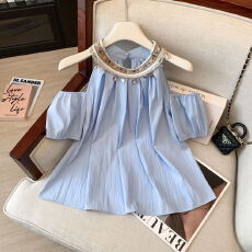 批发实拍夏季高级感外穿显瘦<b class='q'>上衣</b>女新款设计感贝壳洋气性感<b class='q'>露肩</b>衬衫