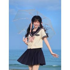 批发樱花家族原创jk<b class='q'>制服</b>【京荷高】灰粉三本日系水手服短袖夏服套装女