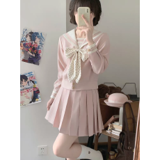 批发梨筏信<b class='q'>春</b>岚JK制服正版日系学院风原创夏季短袖收腰水手服套装