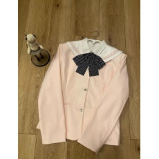 批发茶茶家jk凤哗原创西装jk制服女学院风三粒扣粉水手领西服外套